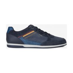Geox Renan Tenisówki Niebieski. Niebieskie trampki męskie Geox, bez wzorów, ze skóry, bez zapięcia. Za 514,95 zł.