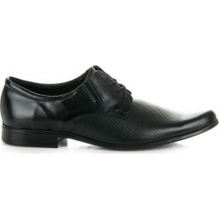 Buty wizytowe męskie: Czarne eleganckie półbuty Glamour