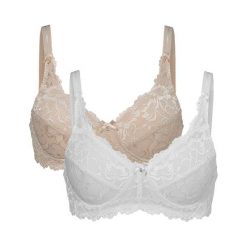 Cellbes Biustonosz Bella 2 Pack beżowy biały female beżowy/biały 85B. Brązowe biustonosze sportowe damskie Cellbes, z haftami, z tkaniny. Za 179,00 zł.