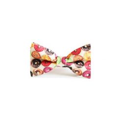 Mucha Donut. Różowe muszki męskie marki Edyta kleist, w paski, z tkaniny, eleganckie. Za 99,00 zł.