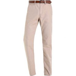 Spodnie męskie: TOM TAILOR DENIM BASIC WITH BELT PANTS Spodnie materiałowe faded leather brown