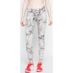 Reebok - Legginsy. Szare legginsy skórzane Reebok, l. W wyprzedaży za 129,90 zł.
