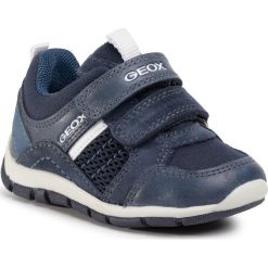 Sneakersy GEOX - B Shaax B. A B0232A 0CL10 C4002 M Navy. Niebieskie trampki chłopięce Geox, bez wzorów, ze skóry, na rzepy. Za 239,00 zł.