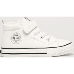 Big Star - Trampki dziecięce. Białe trampki dziewczęce BIG STAR, bez wzorów, z gumy, bez zapięcia. Za 159,90 zł.