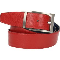 Pasek Męski Dwustronny. Czerwone paski męskie Gino Rossi, w paski, ze skóry. Za 159,90 zł.