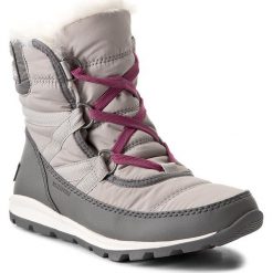 Śniegowce SOREL - Whitney Short Lace NL2776 Quarry 052. Szare buty zimowe damskie marki Sorel, z gumy. W wyprzedaży za 319,00 zł.