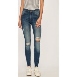 Answear - Jeansy. Niebieskie jeansy damskie ANSWEAR, s. W wyprzedaży za 89,90 zł.