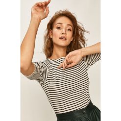 Answear Lab - Bluzka. Białe bluzki damskie Answear Lab, na co dzień, s, bez wzorów, z elastanu, casualowe, z okrągłym kołnierzem, bez rękawów. Za 79,90 zł.