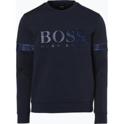 Bejsbolówki męskie: BOSS Athleisure - Męska bluza nierozpinana – Salbonic, niebieski