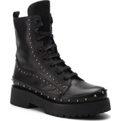 Trapery PINKO - Cingoli Anfibio AI 19-20 BLKS1 1H20P5 Y5MZ Black Z99. Czarne trapery damskie Pinko, ze skóry, klasyczne, bez obcasa, bez zapięcia. Za 1599,00 zł.