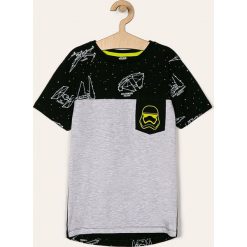Blukids - T-shirt dziecięcy 140-170 cm. Szare t-shirty chłopięce Blukids, z nadrukiem, z bawełny, bez rękawów. Za 49,90 zł.