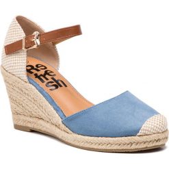 Espadryle REFRESH - 69769 Jeans. Niebieskie espadryle damskie Refresh, bez wzorów, z jeansu, bez obcasa, na obcasie. W wyprzedaży za 129,00 zł.