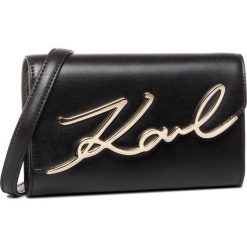 Torebka KARL LAGERFELD - 201W3102 Black. Czarne listonoszki damskie KARL LAGERFELD, bez wzorów, ze skóry, bez dodatków. W wyprzedaży za 629,00 zł.