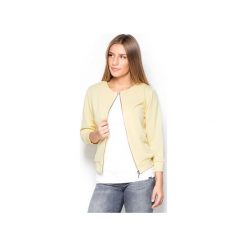 Żakiet K169 Żółty. Żółte marynarki damskie marki KATRUS, xl, bez wzorów. Za 99,00 zł.