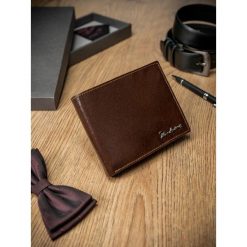 SKÓRZANY PORTFEL MĘSKI PIERRE ANDREUS SKÓRA RFID. Pomarańczowe portfele męskie PIERRE ANDREUS, bez wzorów, ze skóry. Za 119,00 zł.