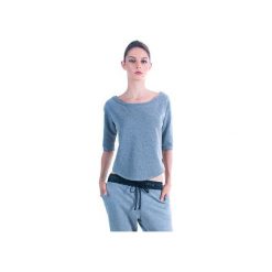 Bluza z odkrytą częścią pleców. Szare bluzy sportowe damskie marki Agnieszka martini, s, z aplikacjami, z bawełny. Za 150,00 zł.