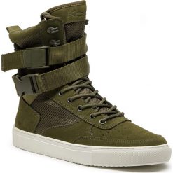 Sneakersy KAZAR - Helios 35257-14-22 Khaki. Zielone sneakersy męskie Kazar, przed kolano, z paskami. W wyprzedaży za 399,00 zł.