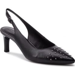 Sandały GEOX - D Bibbiana A D849CA 00085 C9999 Black. Czarne klapki damskie Geox, z aplikacjami, ze skóry, bez obcasa, na obcasie. W wyprzedaży za 389,00 zł.