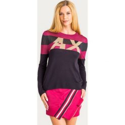 SWETER Armani Exchange. Żółte swetry damskie Armani Exchange, s, bez wzorów, z wełny, bez rękawów, bez kaptura. Za 579,00 zł.