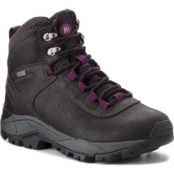 Trekkingi MERRELL - Vego Mid Ltr Wp J311541C Black/Gloxinia. Czarne trapery damskie Merrell, ze skóry, bez obcasa, bez zapięcia. Za 429,00 zł.