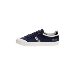 Buty Napapijri N0YJS0 CANVAS. Niebieskie trampki męskie Napapijri, bez wzorów, bez zapięcia. Za 234,64 zł.