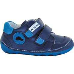 Protetika buty barefoot chłopięce Fergus 26 niebieskie. Niebieskie buty chłopięce zimowe Protetika, ze skóry, bez zapięcia. Za 199,00 zł.