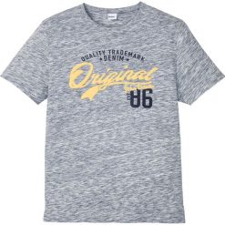 T-shirt bonprix ciemnoniebiesko-biały melanż. Niebieskie koszulki męskie bonprix, s, bez wzorów, z okrągłym kołnierzem, bez rękawów. Za 42,99 zł.