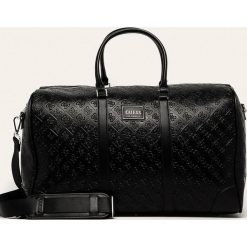 Guess Jeans - Torba. Czarne torby męskie skórzane Guess Jeans, w paski, z poliesteru, na ramię, małe. Za 759,90 zł.
