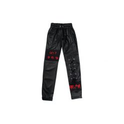 LEATHER PANTS "LUCK IS ON MY SIDE". Czarne spodnie damskie Mar.ska, s, z bawełny. Za 260,00 zł.