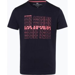 Nils Sundström - T-shirt męski, niebieski. Niebieskie t-shirty męskie Nils Sundström, m, z nadrukiem, z bawełny, eleganckie, bez kołnierzyka. Za 49,95 zł.