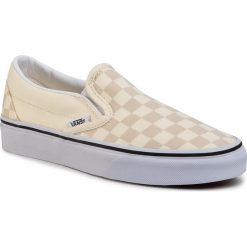 Tenisówki VANS - Classic Slip-On VN0A4U38WRX1 (Checkerboard)Clscwhttrwt. Brązowe półbuty damskie Vans, bez wzorów, z gumy, bez zapięcia. Za 299,00 zł.
