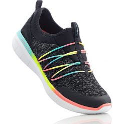 Buty sportowe wsuwane Skechers z pianką Memory bonprix czarno-kolorowy. Czarne buty sportowe damskie bonprix, bez wzorów, sportowe. Za 219,99 zł.