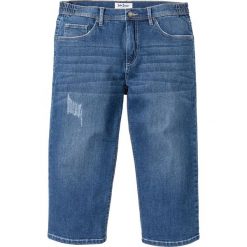 Wygodne dżinsy 3/4 ze stretchem Regular Fit bonprix niebieski "used". Niebieskie jeansy męskie bonprix, m, w paski. Za 99,99 zł.