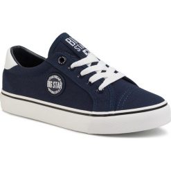 Tenisówki BIG STAR - FF274475 Navy. Niebieskie półbuty damskie BIG STAR, na co dzień, bez wzorów, z gumy, retro, bez obcasa, bez zapięcia. Za 119,00 zł.