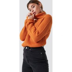 Rut&Circle Dzianinowy golf Tinelle - Orange. Pomarańczowe golfy damskie Rut&Circle, z dzianiny. Za 80,95 zł.