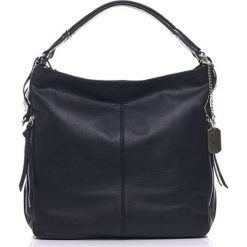 Torebki klasyczne damskie: Skórzana torebka w kolorze czarnym – 36 x 39 x 16 cm