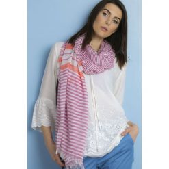 Prążkowany, kolorowy szal. Szaliki damskie Monnari, bez wzorów, prążkowane. Za 34,95 zł.