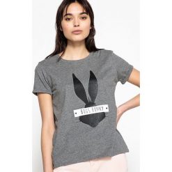 T-shirty damskie: T-shirt z okrągłym dekoltem, nadrukiem i krótkim rękawem