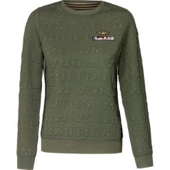 Bluza AERONAUTICA MILITARE. Zielone bluzy damskie Aeronautica Militare, z aplikacjami, z dzianiny, bez rękawów, bez kaptura. W wyprzedaży za 423,00 zł.