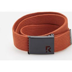 Plócienny pasek - Pomarańczowy. Pomarańczowe paski męskie Reserved, w paski. Za 29,99 zł.