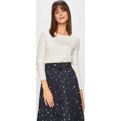 Trussardi Jeans - Sweter. Białe swetry damskie Trussardi Jeans, s, bez wzorów, z wiskozy, bez rękawów, bez kaptura. W wyprzedaży za 229,90 zł.
