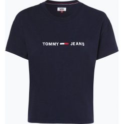 Tommy Jeans - T-shirt damski, niebieski. Niebieskie t-shirty damskie Tommy Jeans, s, z haftami, z jeansu. Za 139,95 zł.