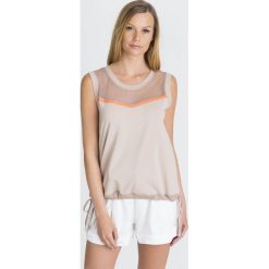 TOP Twinset U&B. Brązowe topy damskie Twinset U&B, s, z nadrukiem, z elastanu, z okrągłym kołnierzem. Za 215,00 zł.