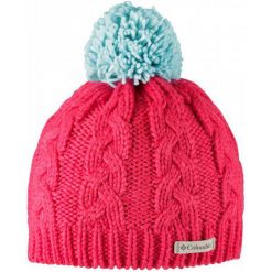 Columbia Czapka In-Bounds Beanie Red Camellia Spray Os. Czerwone czapki zimowe damskie marki Columbia, z tkaniny. W wyprzedaży za 85,00 zł.