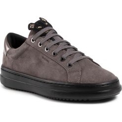 Sneakersy GEOX - D Pontoise E D94FEE 022BN C1333 Dk Grey/Lead. Szare półbuty damskie Geox, z zamszu. W wyprzedaży za 219,00 zł.