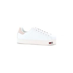 Buty Tommy Hilfiger EM00274. Białe trampki męskie TOMMY HILFIGER, bez wzorów, bez zapięcia. Za 437,00 zł.