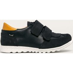 Mrugała - Buty dziecięce. Czarne trampki chłopięce Mrugała, bez wzorów, ze skóry, sportowe, bez zapięcia. Za 229,90 zł.