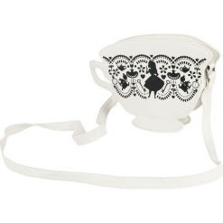 Alicja w Krainie Czarów Loungefly - Tasse Torebka - Handbag biały/czarny. Białe torebki klasyczne damskie Alicja w Krainie Czarów. Za 121,90 zł.