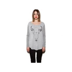 MAISON TUNIC LONGSLEEVED. Szare bluzki damskie marki The Hive, m, bez wzorów, z bawełny, z dekoltem na plecach, z długim rękawem. Za 109,00 zł.