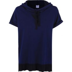 Bluza DEHA. Niebieskie bluzy damskie Deha, bez wzorów, z tkaniny, z krótkim rękawem, krótkie. W wyprzedaży za 99,00 zł.